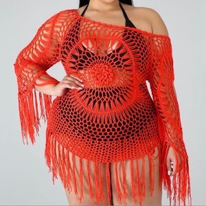 Crochet fringe dress